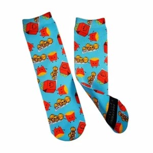 Happy Meal Sublimation Socks, Kids Lunch, Burgers And Fries Lovers, Nostalgic - Picture 1 of 2