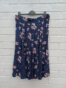 joe browns skirt size uk 14 blue pink and brown floral skirt #462 - Picture 1 of 13