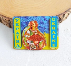 Ukrainischer Kühlschrank Kühlschrank Magnet Ukraine Frauen Gastfreundschaft - Bild 1 von 5