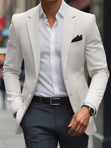 Trajes Para Hombres de Vestir Chaqueta Elegantes Saco Pantalón Largo Boda 2024 - Picture 1 of 14