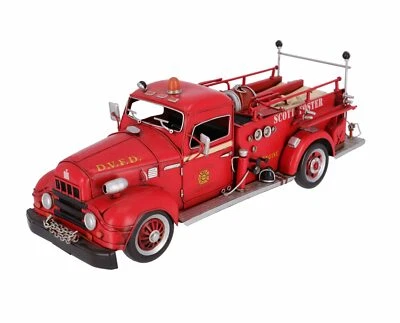 Modellino in latta Camion dei Pompiere Camioncino Vigili del Fuoco Rosso 41 cm - Immagine 1 di 4