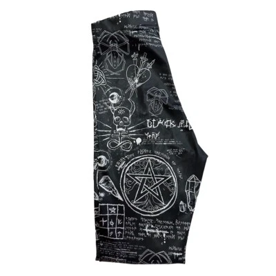 Leggings Bruja BlackMilk Talla XS Negro Blanco Símbolos Metal Death Whimsy Goth  Foto 1 de 4