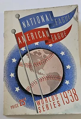 1938 World Series program unscored Gehrig-DiMaggio-Dizzy Dean-Dickey-Crosetti - Image 1 of 4