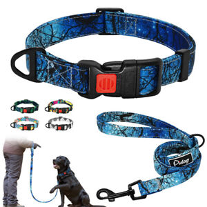 Fashion Tribal Boho Nylon Pet Puppy Dog Collar and Lead set Small Medium Large