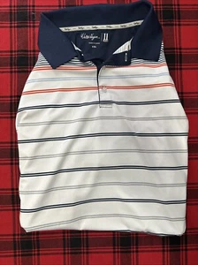 Walter Hagen Perfect 11 Majors White Stripes Mens XXL Golfing Polo Shirt - Picture 1 of 8