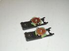 PAIR HO AURORA AFX GEAR PLATE ASSEMBLY W/MEAN GREEN 6 OHM ARMATURE GOLD WIRE NOS