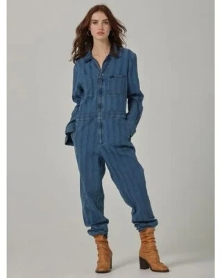 Mono Lee Union-Alls Para Mujer Talla XS Azul Denim Ferrocarril Rayas Mono Foto 1 de 4