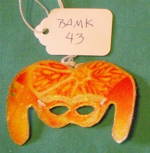 Orange & Bright Yellow Harlequin Mardi gras Mask for 4"-12" fashion doll BAMK43 - Picture 1 of 2