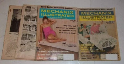 Lot of 4 Mechanix Illustrated Magazines (Sept 1966, Jan 1969, Nov. 1963, 08 1968 Foto 1 de 2