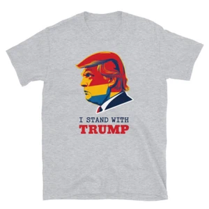 Patriot I Stand with Trump 2024 Election Vote Trump Supporter T-Shirt - Picture 1 of 14