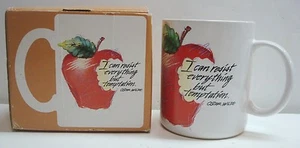 Oscar Wilde I Can Resist Everything But Temptation Irish Poet Kaffeebecher Tasse Neu aus altem Lagerbestand - Bild 1 von 11