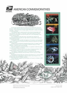 # 612 33c Deep Sea Creatures # 3439-3443 2000 USPS GEDENKSTEMPEL TAFEL - Bild 1 von 2