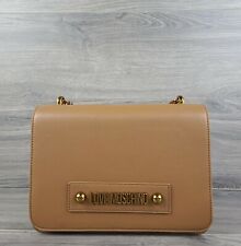 Love Moschino Crossbody Small Leather Flap Handbag (Brown)