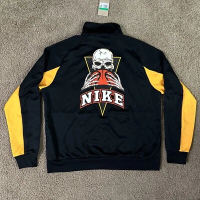 Nike Sportswear Black Orange Yellow Men's Size XL Graphic Zip Jacket DR9789-010 - Image 1 of 4