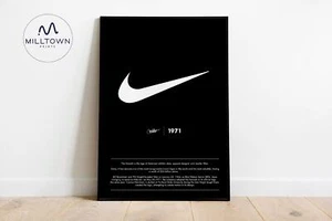 Póster con impresión artística Nike Origins para hombre museo cueva acabado satinado marco clásico #1 - Imagen 1 de 5