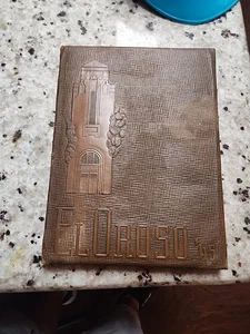 1945 El Oroso San Jacinto High School Annuario Houston, TX Firmato - Foto 1 di 9