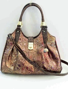 BRAHMIN Elegante CRESCENDO GLOWING NEON MOC CROC ELISA (Celia) SCHULTERTASCHE - Bild 1 von 8