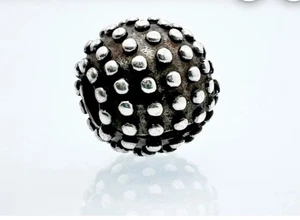 Genuine Pandora Oxidised Studded Clip Charm ALE 925  791012OX  Silver  - Picture 1 of 4