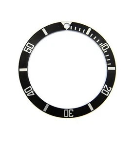 Genuine Rolex Submariner No Date 14060 Black & Silver Watch Bezel Insert #1558 - Picture 1 of 5