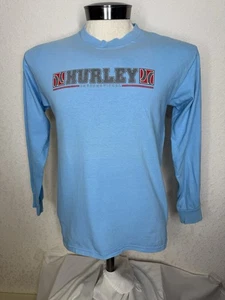Vtg Hurley International Long Sleeve T Shirt Sz Medium USA Made Skateboarding - Picture 1 of 5