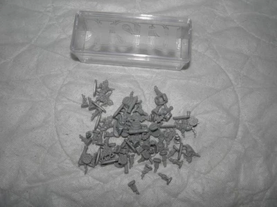 1998 Risk Board Game Replacement Grey Army Pieces Cannon, Horse, Men 59 Items - Image 1 of 3