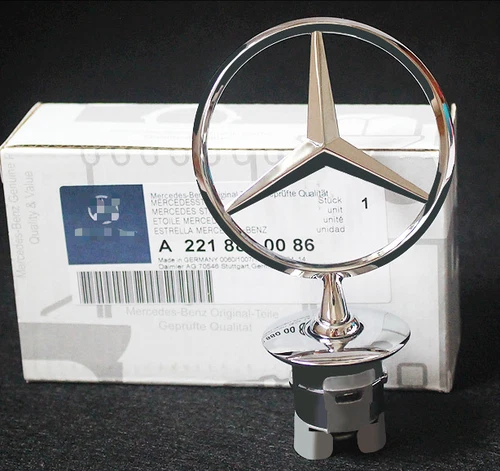 Front Hood Ornament Standing Star Badge Fit for Mercedes Benz C E S W CLK Emblem Foto 1 de 4