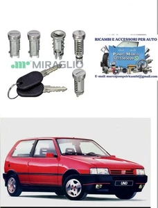 Fiat Uno 90 3/5 Porte Kit Cilindretti Completo Chiave Unica M85/201 - Imagen 1 de 1