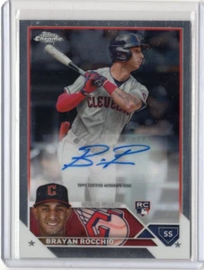BRAYAN ROCCHIO MLB Guardians 2023 Topps Chrome RC Auto #AC-BR Card - Picture 1 of 2