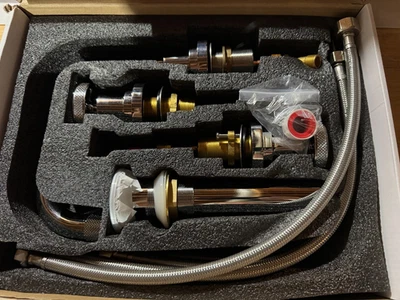 Signature Hardware Hendrix Widespread Bathroom Faucet Chrome AF19-6-CP - Image 1 of 4