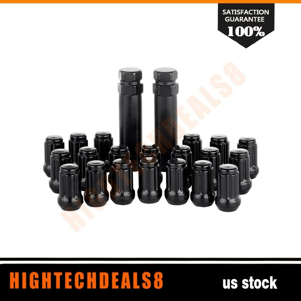 20 porcas de assento cone spline pretas M12x1.5 para Honda Civic Accord S2000 Lexus - Imagem 1 de 4