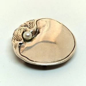 Jugendstil Brosche Anhänger Perle 925er Silber Z1000 - Picture 1 of 12