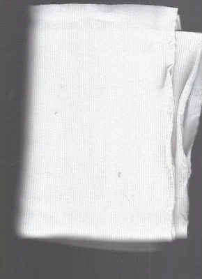1 yard fabric ribbing #69 white 100% cotton 52" wide - Image 1 of 4