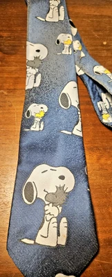 Gravata vintage Snoopy Holding Woodstock por volta de 1965 - Imagem 1 de 4