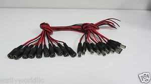 20x Female & male  Power Plug Pigtail for Security Camera  - Picture 1 of 1