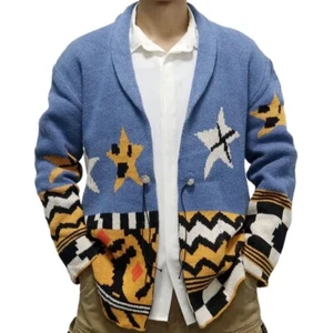 Suéter Cárdigan Tribal Azteca Nativo Americano Suroeste Diseño Chimayo - Imagen 1 de 17