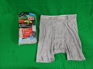 Hanes Boxer Brief Men's 5 Pack SmallTagless Comfort Flex Waistband Soft Tag Free - Picture 1 of 6