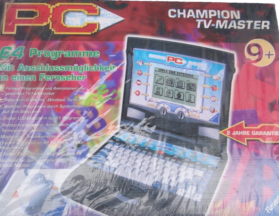 Champion TV PC Spiel Lerncomputer Kinder Lernen Computer 90er Ravensburger NEU - Bild 1 von 3