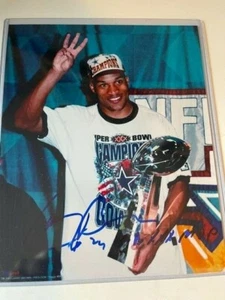 Foto autografiada de Larry Brown 8x10 Cowboys SB MVP NFL - Imagen 1 de 4