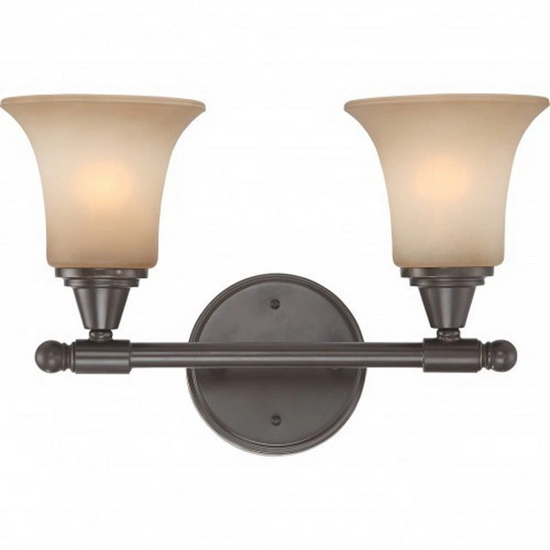 Nuvo Surrey 2 Light Vintage Bronze Vanity Wall Light - Image 1 of 1