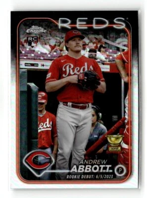 2024 Topps Chrome Update - Rookie Debut Refractor #USC34 Andrew Abbott (RC) - Image 1 of 2