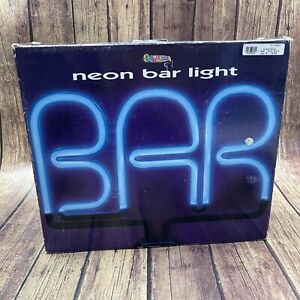 Electronic Plug In Led Neon Light Up Glass Bar Beer Sign Man cave Blue
