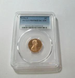 1996-S 1C PCGS PR69RD DCAM Proof Abraham Lincoln Certified #93521.69/35055534 - Bild 1 von 3