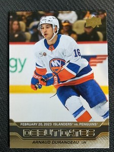 Arnaud Durandeau 2023-24 Upper Deck Debut Dates Gold Parallel RC Card #DD-21
