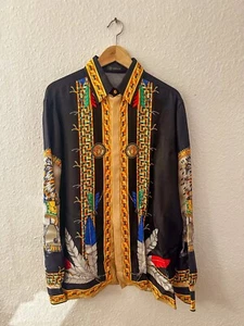 Versace Seidenhemd mit Native American Print - Versace Hemd - Seide - Bild 1 von 6