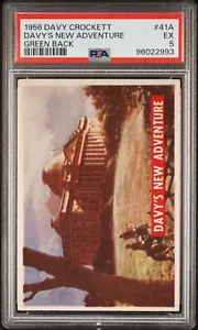 1956 Davy Crockett Green #41A Davy's New Adventure PSA 5 EX - Picture 1 of 2