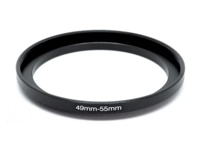 49-55mm Metal Step Up Ring Lens Adapter 49 male to 55mm Filter Thread - UK STOCK - Image 1 of 4