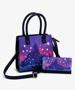 Loungefly Disney verworrene Laternen Schulranzen Tasche & passende Klappe Geldbörse - Neu - Bild 1 von 7