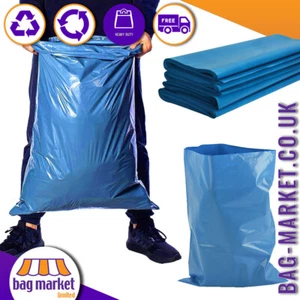 Blue Rubble Sacks Heavy Duty 400gu Builders Rubbish Waste Strong Bulk Bags Poly - Picture 1 of 14