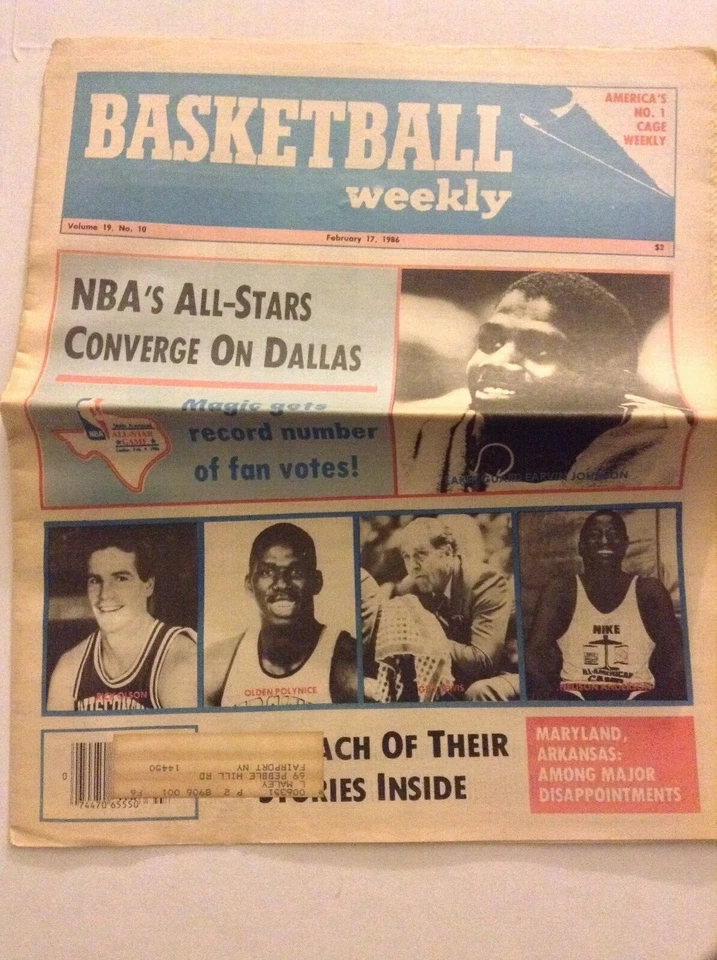 Basketball Weekly Rick Olson Olden Polynice February 17, 1986 091119nonrh - Image 1 of 1