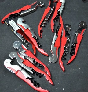 Corkscrew, Red, Waiter’s Friend, Various Brands, Foil Knife Bottle Opener, Qty 1 - Picture 1 of 4